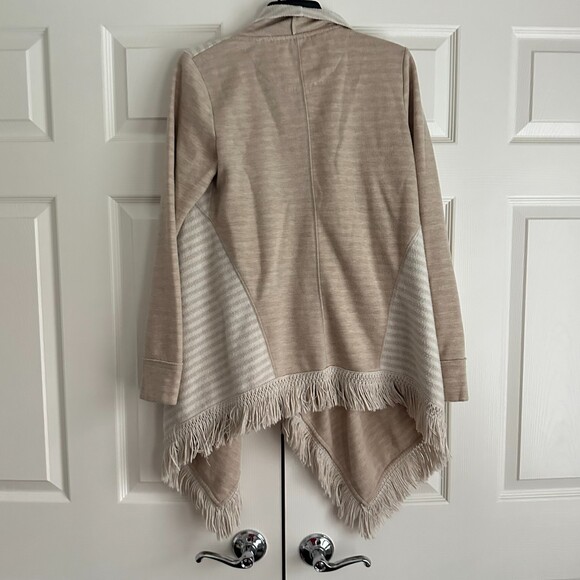 Saturday Sunday Anthropologie Elise Blanket Open Cardigan Size M Cream Color - Picture 6 of 6
